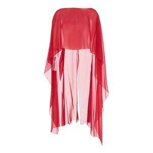 Antonelli Women 'Herve' Red Stole With Transparent Design In Silk Women